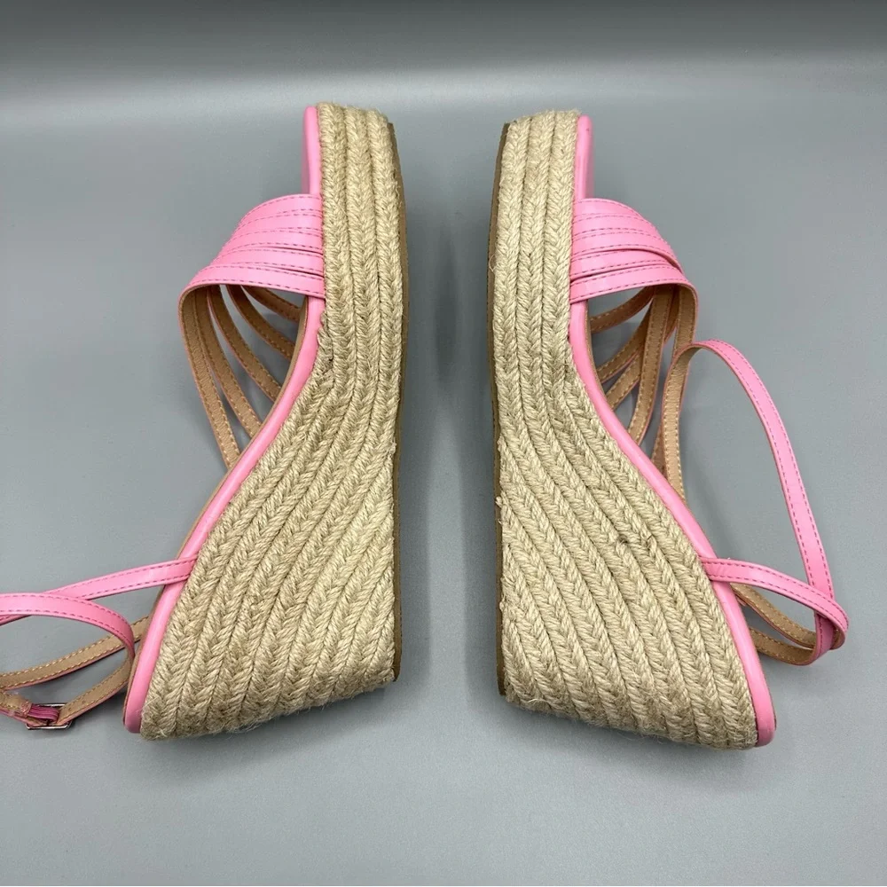 Chase + Chloe Platform Wedge Espadrille Sandal Women’s Size 10 Pink